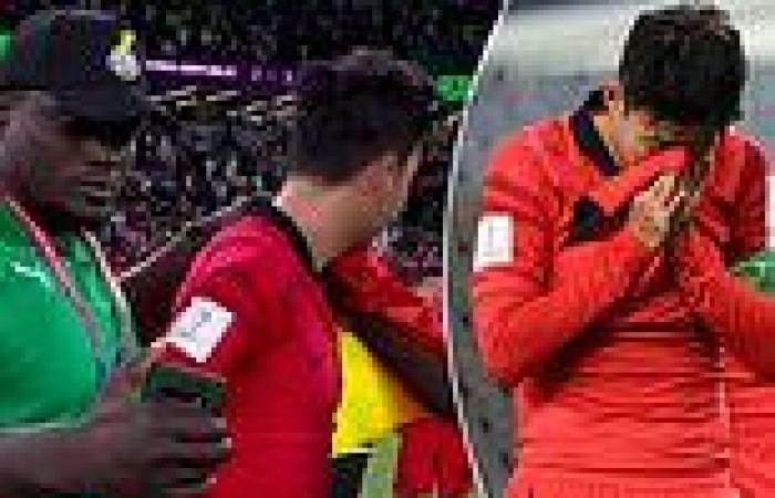 sport news Ghana coach is seen taking a SELFIE with a tearful Son Heung-min after South ... trends now