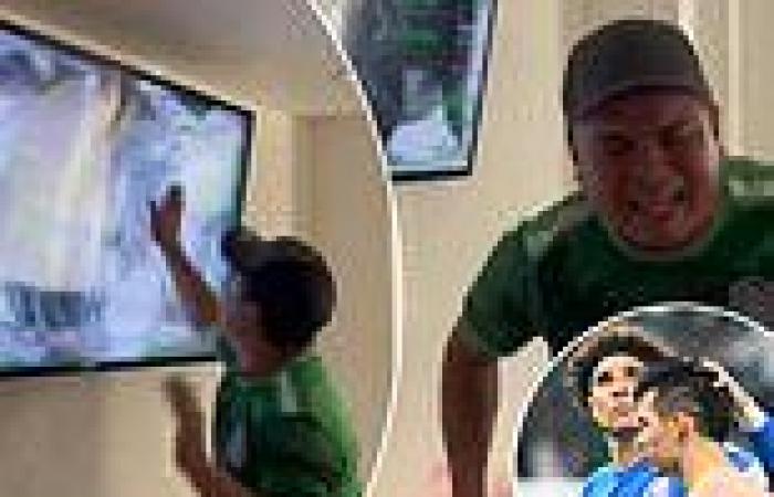 sport news Angry Mexico supporter destroys his TV with a knife after their exit from the ... trends now
