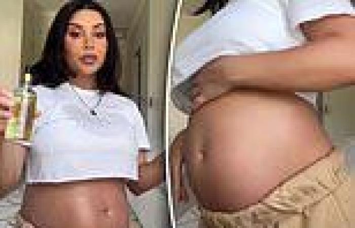 Pregnant Martha Kalifatidis shows off her growing baby bump as she's almost in ... trends now