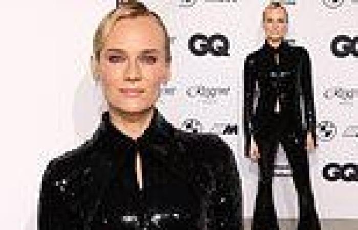 Diane Kruger dazzles in a black sequinned two-piece as she attends GQ Men Of ... trends now