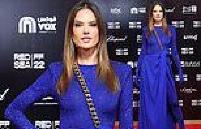 Alessandra Ambrosio wows in a skintight dazzling blue jumpsuit at the Red Sea ... trends now