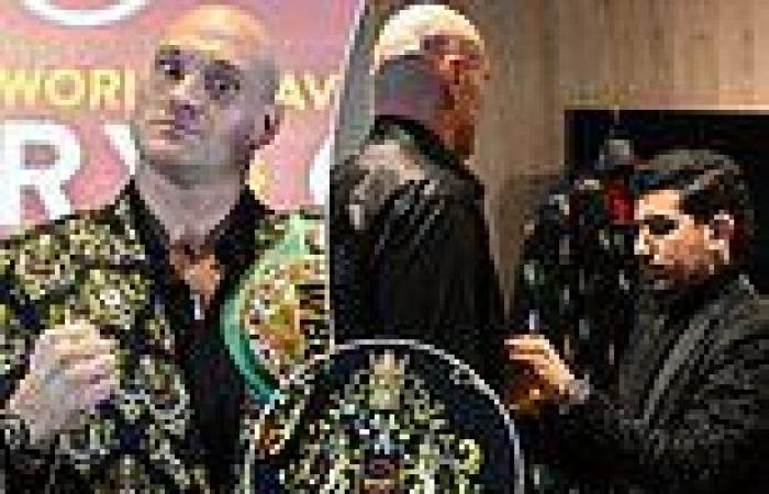 sport news Pictured: Tyson Fury gets kitted out with new 'family crest' suit before Derek ... trends now
