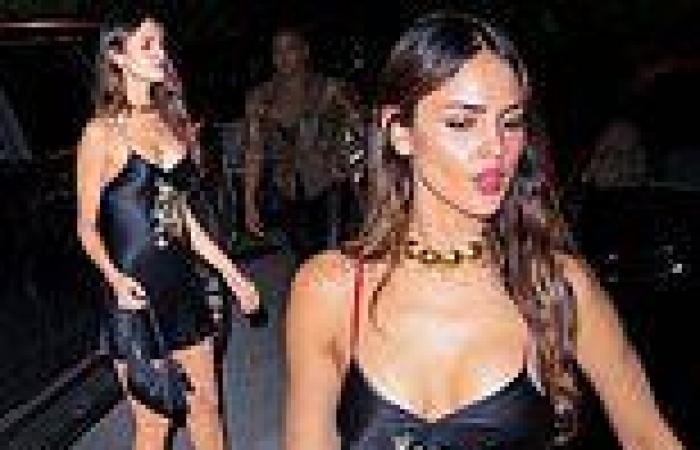 Eiza Gonzalez takes the plunge in a skintight LBD while attending Art Basel in ... trends now
