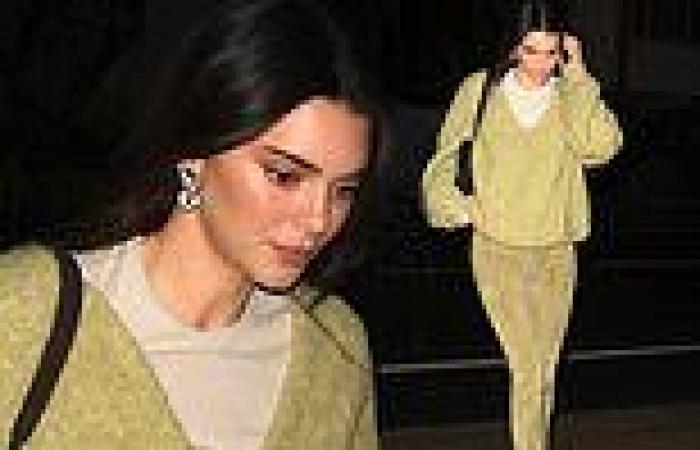 Kendall Jenner looks great in green as she heads to dinner with a friend in ... trends now