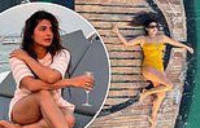 Priyanka Chopra lounges on 90ft yacht in a strapless swimsuit and jetskis in ... trends now