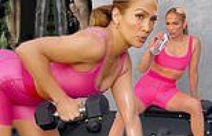 Jennifer Lopez, 53, looks toned while working out in a  pink bra top while ... trends now