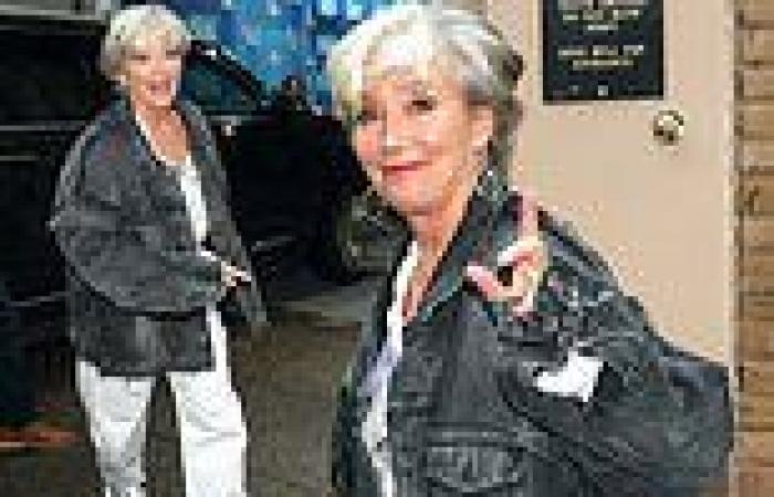 Dame Emma Thompson can't wipe the smile off her face as she makes her way to a ... trends now