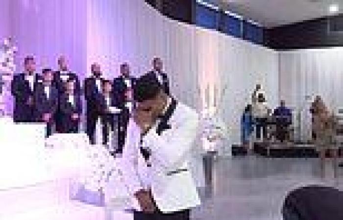 sport news NRL star Brian To'o breaks down in tears of joy as he livestreams wedding with ... trends now