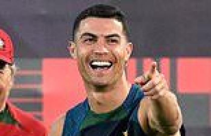 sport news Cristiano Ronaldo all smiles in Portugal training as he laughs with team-mates ... trends now