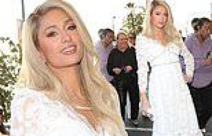 Paris Hilton exudes elegance in angelic white dress at promo event for new ... trends now