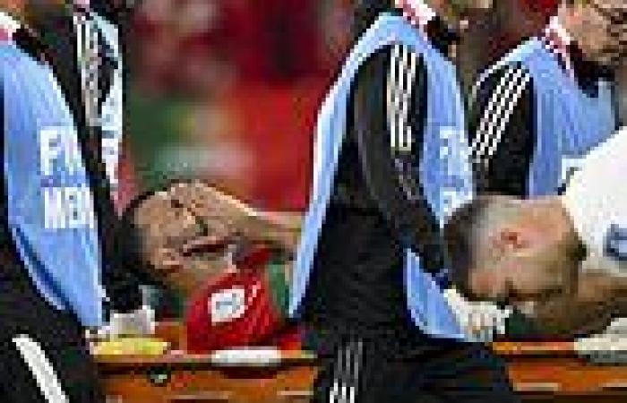 sport news Morocco skipper Romain Saiss taken off on a stretcher in tears during historic ... trends now