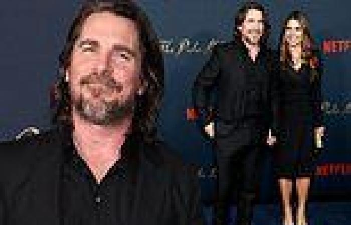 Christian Bale and wife Sibi Blazic match in black for The Pale Blue Eye LA ... trends now