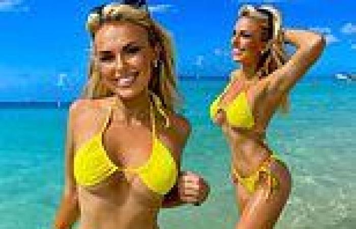 Tallia Storm turns heads in a sizzling bright yellow bikini as she soaks up the ... trends now