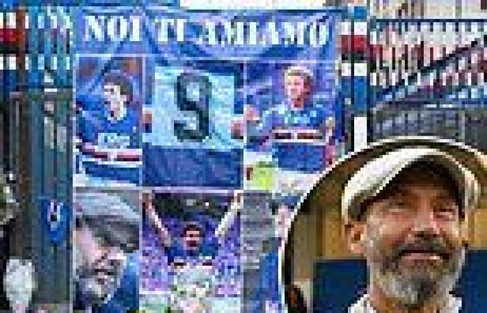 sport news Sampdoria pay tribute to icon Gianluca Vialli as players wear No 9 'Vialli' ... trends now