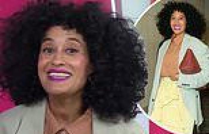 Tracee Ellis Ross looks vibrant in a colorful outfit as she stops by the Today ... trends now