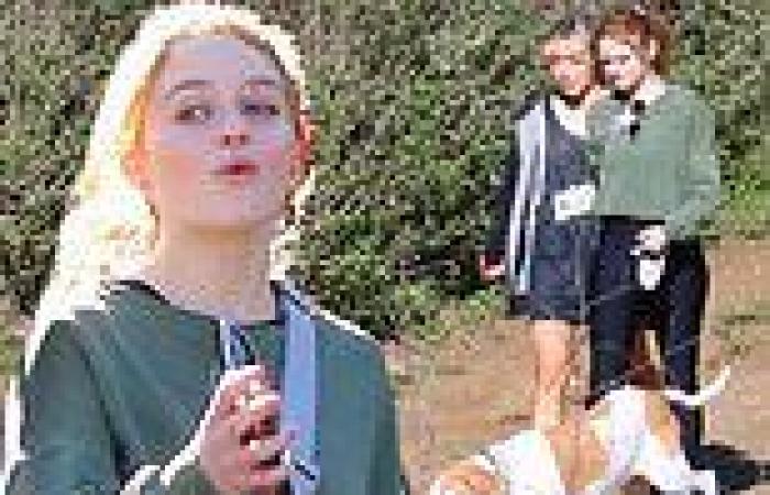 Best friends Joey King and Sabrina Carpenter go hiking in the Hollywood Hills trends now