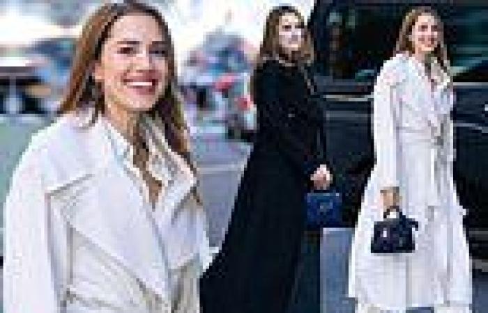 Allison Williams is stylishly chic in two monochromatic ensembles while ... trends now