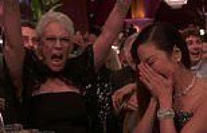 Jamie Lee Curtis enthusiastically cheers as she reacts to co-star Michelle ... trends now