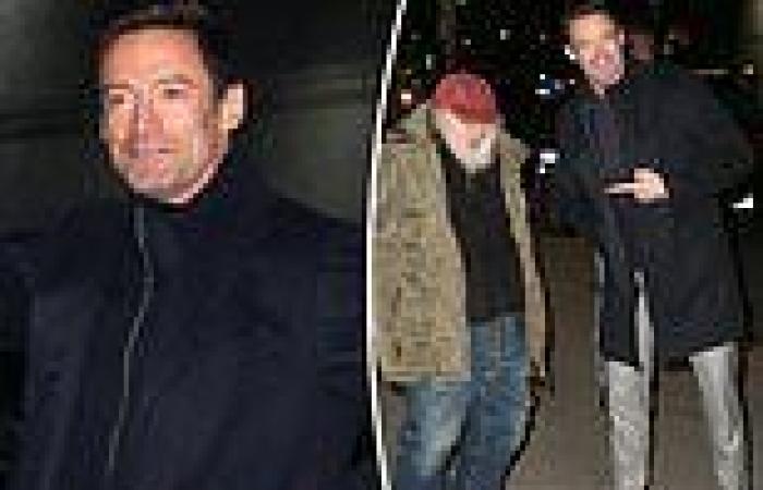 Hugh Jackman's hangs out with New York's famous homeless-man-turned-actor ... trends now