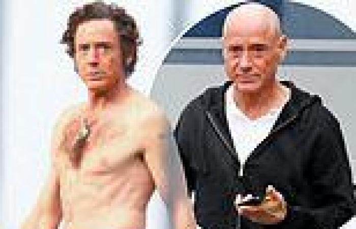 Robert Downey Jr displays his ripped abs and dons a curly wig to film new show ... trends now