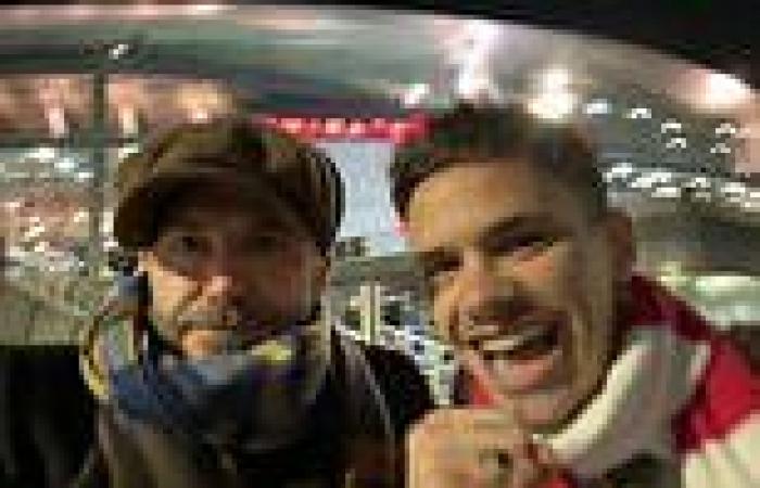 Romeo Beckham gloats at his father David as they watch Arsenal beat Manchester ... trends now