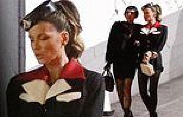 Kate Beckinsale cuts a sizzling figure in a racy flight attendant outfit trends now