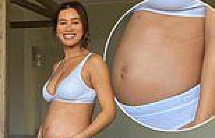 Montana Brown showcases her blossoming bump as she shares snaps to mark her ... trends now