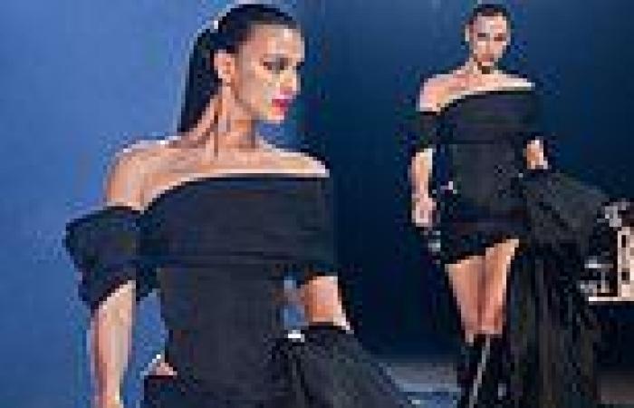 Irina Shayk storms the catwalk for Thierry Mugler's Paris Fashion Week show trends now