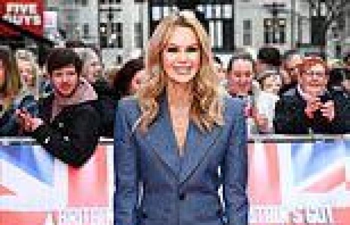 Amanda Holden puts on a leggy display in a blue blazer dress for BGT red carpet trends now