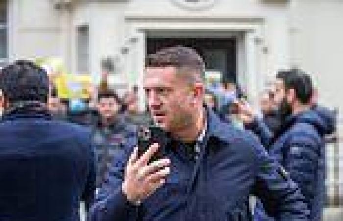 Tommy Robinson is spotted at Muslim protest at London's Swedish embassy over ... trends now