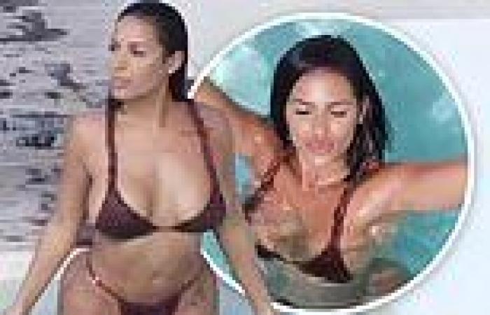 Kanye West's ex Chaney Jones flaunts curves in VERY cheeky bikini in Turks and ... trends now