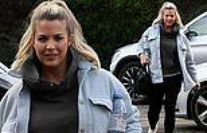 Pregnant Gemma Atkinson conceals her bump in a hoodie trends now