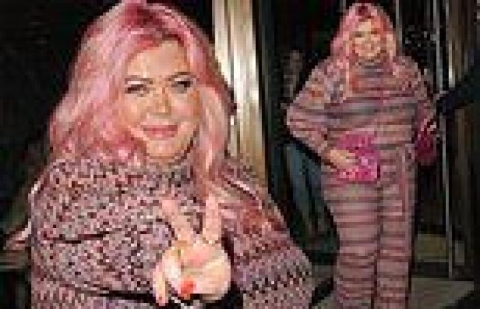 Gemma Collins showcases her dyed pink tresses as she parties in London ... trends now