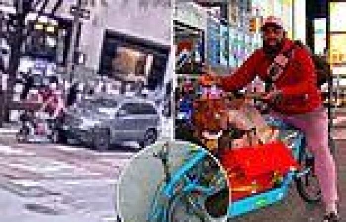 Shocking moment SUV driver deliberately mows down New York City cyclist and his ... trends now