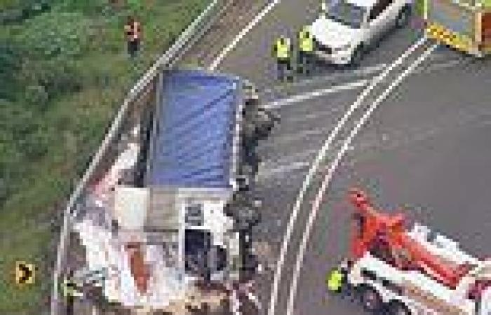 Bulli Pass paint spillage after truck rolls on Princes Highway leaving tonnes ... trends now