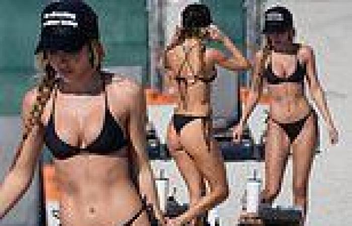 Chantel Jeffries wows in a skimpy black bikini while soaking up the sun on the ... trends now