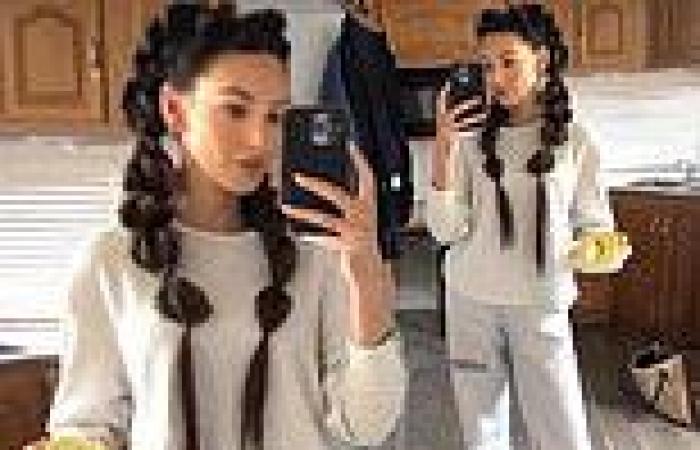 Michelle Keegan shows off her kooky 'bubble braids' as she poses for a selfie trends now