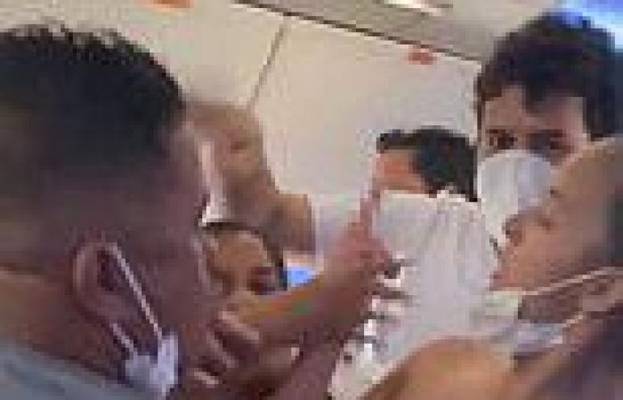 Shocking moment mass brawl between women breaks out on airline jet trends now