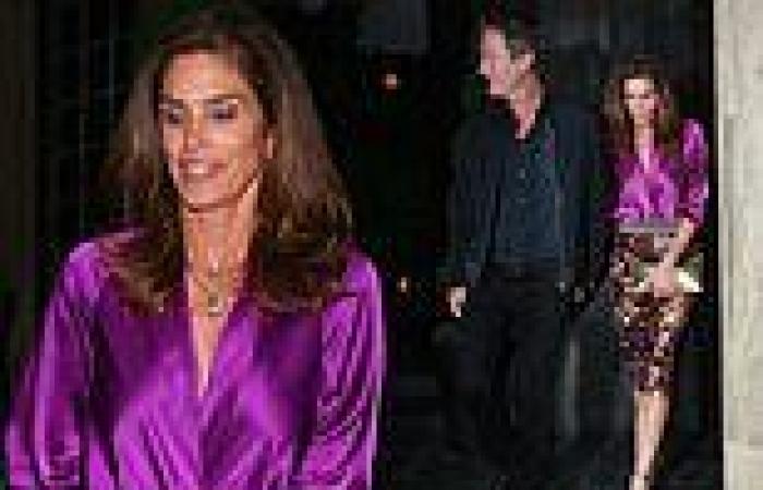 Cindy Crawford, 56, dons a leopard-print midi skirt as she and husband Rande ... trends now