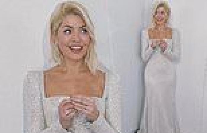 Holly Willoughby cuts a glamorous figure in white sparkly dress ahead of ... trends now