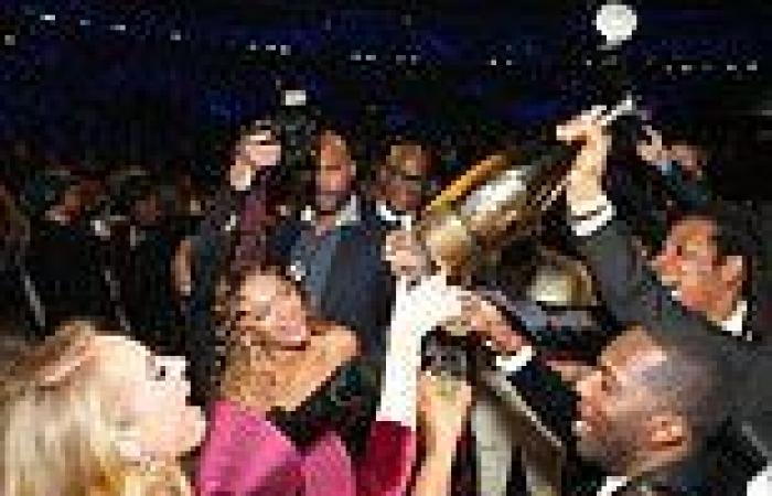 Grammy Awards 2023:Adele enjoys a superstar toast with Beyonce and Jay-Z trends now