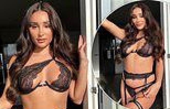 Love Island's Coco Lodge sizzles in a black lace bra and matching suspenders trends now
