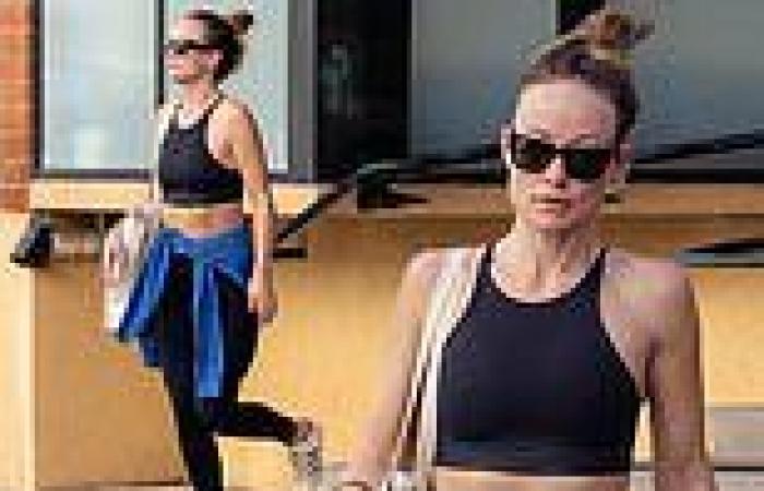 Olivia Wilde flashes her sculpted frame wearing a sports bra as she exits a gym ... trends now