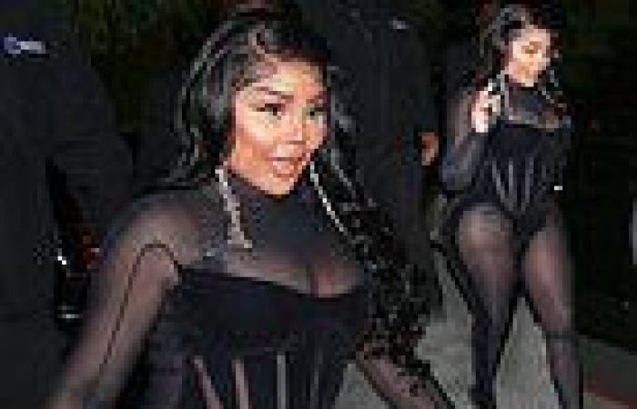 Lil' Kim dons a sheer black catsuit as she arrives at Grammys after-party trends now