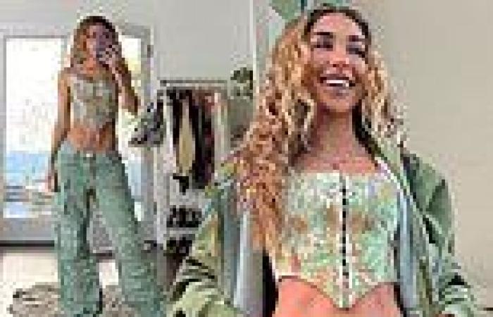 Chantel Jeffries looks picture perfect in all green outfit that showcases her ... trends now