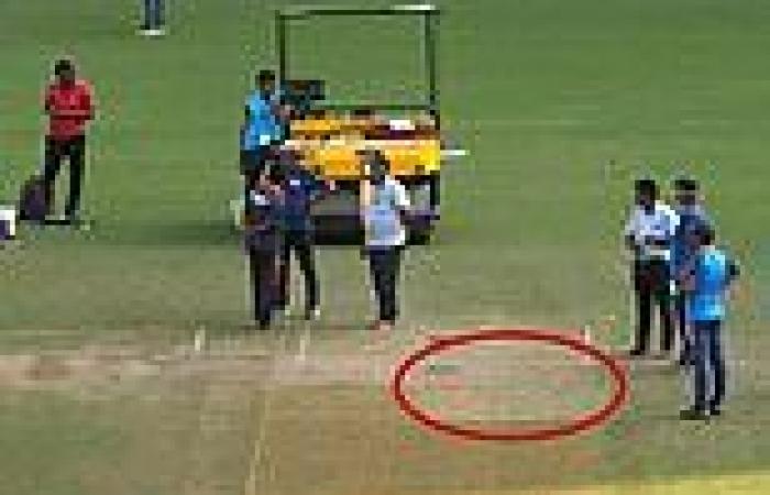 sport news Worrying photos prove India is doctoring a shocking wicket for first Test ... trends now