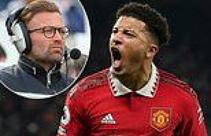sport news Michael Gray heaps praise on Jadon Sancho as he rescues Man United a point ... trends now