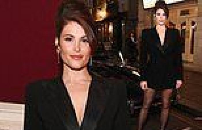 Gemma Arterton wows in a plunging blazer dress as she attends the Funny Woman ... trends now