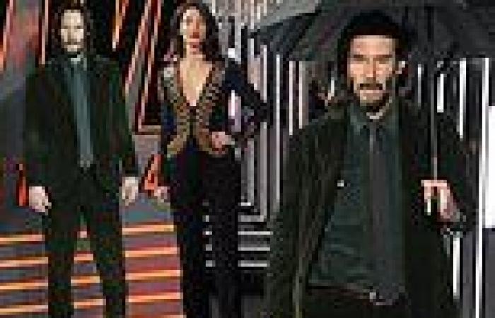 Keanu Reeves joins glam leading lady Natalia Tena at the John Wick premiere in ... trends now