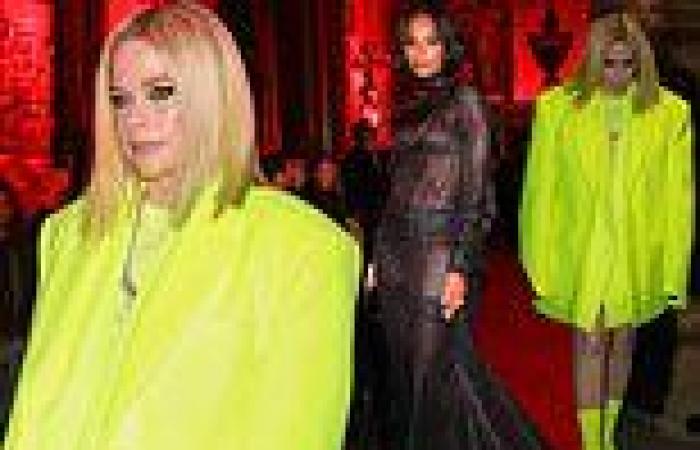 Avril Lavigne joins sexy Ciara at the Dundas Paris Fashion Week show trends now